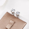 925 Stamp Silver Color 6MM Zircon Stud Earrings For Women Simple Earing Party Jewelry Accessories Christmas GaaBou
