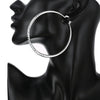 925 Stamp Silver Color 71mm/7.1cm Big Round Circular Hoop Earrings For Women Trend  Party Jewelry Christmas Gifts GaaBou