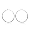 925 Stamp Silver Color 71mm/7.1cm Big Round Circular Hoop Earrings For Women Trend  Party Jewelry Christmas Gifts GaaBou