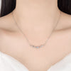 925 Stamp Silver Color Antlers Crystals Necklaces For Women 45cm Korean Chain Wedding Fine Jewelry Gift Female Trend