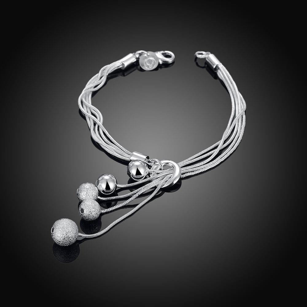 925 Stamp Silver Color Bead Bracelet For Women Snake Chain Bracelet Girls Accessories Jewelry Gift Christmas