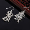 925 Stamp Silver Color Bead Drop Earrings For Women Long Hanging Balls Earrings 2022 Trend Jewelry 2022 Jewelry Christmas GaaBou