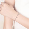 925 Stamp Silver Color Bracelets For Women Five Love Heart Charm Chain bangle pulseira Gift Wedding Lucky Jewelry Gift Christmas