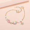 925 Stamp Silver Color Bracelets for Women Retro Four Leaf Clover Charms Crystal Beads Pearl Moon&amp;Star Jewelry Christmas