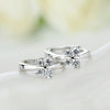 925 Stamp Silver Color Butterfly Earrings Female Zircon Hoop Earrings For Girls Wedding Party Gift Christmas Jewelry