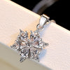 925 Stamp Silver Color Chains And Necklaces For Women Neck Jewelry Charm Fnowflake Zircon Pendant Wedding Party Birthday