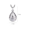 925 Stamp Silver Color Chains And Necklaces For Women Neck Jewelry Moonstone Water Drop Beads Pendant Wedding Party