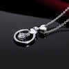 925 Stamp Silver Color Circle Heart Pendants And Necklaces For Women Round Zircon Wedding Party Jewelry Gift GaaBou Jewellery