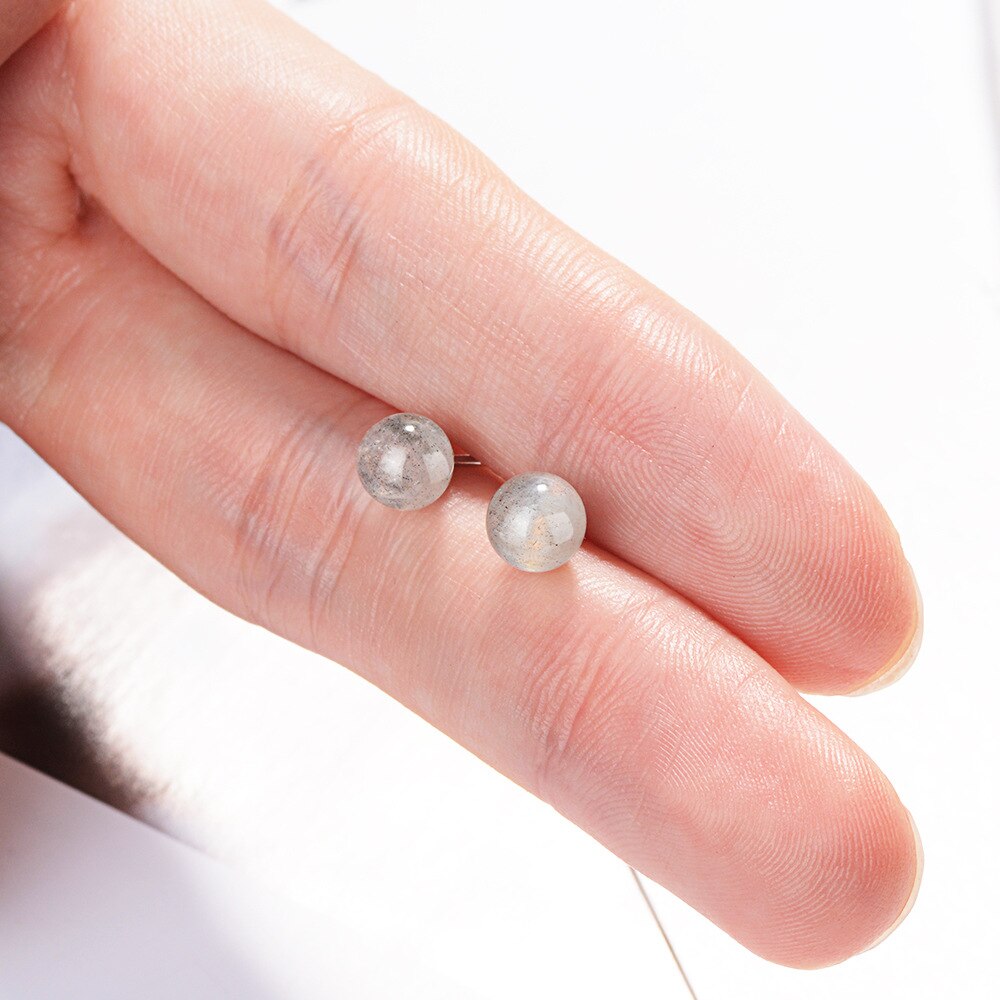 925 Stamp Silver Color Crystals Simple Small Stud Earrings For Women Wedding Party  Jewelry Accessories GaaBou