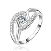 925 Stamp Silver Color Double Zircon Rings For Women Engagement Wedding Rings  Jewelry 2022 GaaBou Jewellery