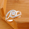 925 Stamp Silver Color Double Zircon Rings For Women Engagement Wedding Rings  Jewelry 2022 GaaBou Jewellery