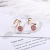 925 Stamp Silver Color Earrings Small Cherry Crystals Stud Earring For Women Designer Party  Quality Jewelry Accessories