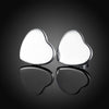 925 Stamp Silver Color Earrings heart Ear Stud Womens  Party Jewelry Love Gift Christmas