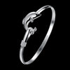 925 Stamp Silver Color Animal Dolphin  Bracelet Bangles For Women Wedding Party Jewelry Female Christmas GaaBou