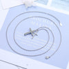 925 Stamp Silver Color Zircon Cross Pendants And Necklaces For Women Female Crystal Necklace Wedding Jewelry
