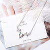 925 Stamp Silver Color Female Antlers Moonstone Crystal Pendants And Necklaces For Women Wedding Party Jewelry 2022 Gifts GaaBou