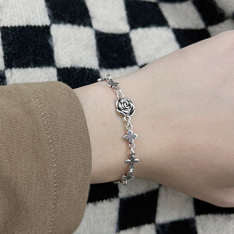 925 Stamp Silver Color Flower Bracelets Necklace Jewelry Sets For Women Wedding  Juwellery Set Female Accessories GaaBou