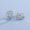 925 Stamp Silver Color Hollow Geometry Ring Earrings For Women Wedding Designer Earrings  Christmas Jewelry 2022