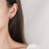 925 Stamp Silver Color Hollow Geometry Ring Earrings For Women Wedding Designer Earrings  Christmas Jewelry 2022