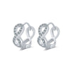 925 Stamp Silver Color Hollow Geometry Ring Earrings For Women Wedding Designer Earrings  Christmas Jewelry 2022