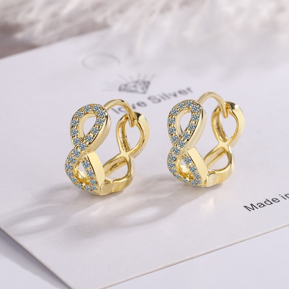 925 Stamp Silver Color Hollow Geometry Ring Earrings For Women Wedding Designer Earrings  Christmas Jewelry 2022
