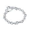 925 Stamp Silver Color Jewelry heart LOVE Bracelets Bangles Woman Geometry Lucky Chain Line Wedding Engaged Party Christmas