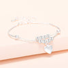 925 Stamp Silver Color LOVE Heart Bracelet For Women On Hand Charms Bracelet Wedding  Jewelry 2022 Girls Gifts Christmas