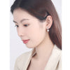 925 Stamp Silver Color LOVE Heart Stud Earrings For Women Charm Round  Drop Earrings Wedding Party Jewelry Female Girl Gift