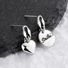 925 Stamp Silver Color LOVE Heart Stud Earrings For Women Charm Round  Drop Earrings Wedding Party Jewelry Female Girl Gift