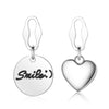 925 Stamp Silver Color LOVE Heart Stud Earrings For Women Charm Round  Drop Earrings Wedding Party Jewelry Female Girl Gift