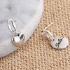 925 Stamp Silver Color LOVE Heart Stud Earrings For Women Charm Round  Drop Earrings Wedding Party Jewelry Female Girl Gift