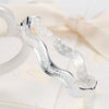 925 Stamp Silver Color Ladies Shiny Ripple Whirl Bracelet Women Men Girls Open Cuff Bangle Adjustable Gift Present Christmas