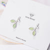 925 Stamp Silver Color Leaf Plant Stud Earrings For Children Light  Women Jewelry Accessories