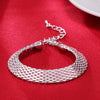925 Stamp Silver Color Lucky Bracelets Cuff Charm Braided Bracelet Chain Bangle Women Ladies Girls Jewelry Gift Silber Christmas