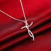 925 Stamp Silver Color Necklace Pendant Charm Choker  Girl Retro Lucky Cross Zircon Elegant Link Chain Jewelry Gift