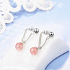 925 Stamp Silver Color Jewelry  Round Crystal Classic Stud Earrings For Women Retro Trendy Party Girls Gift Christmas