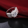 925 Stamp Silver Color Personalized Jewelry Double-Deck Zircon Rings For Women Engagement Wedding  Gifts 2022 Trend