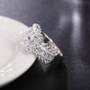 925 Stamp Silver Color Personalized Jewelry Double-Deck Zircon Rings For Women Engagement Wedding  Gifts 2022 Trend