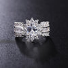 925 Stamp Silver Color Personalized Jewelry Double-Deck Zircon Rings For Women Engagement Wedding  Gifts 2022 Trend