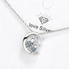 925 Stamp Silver Color Rabbit Zircon Moon Pendants And Necklaces For Women Wedding Party Engagement Charm Jewelry Gifts GaaBou
