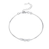 925 Stamp Silver Color Rhomb Chain Bracelet For Women Simple Geometry Friendship Bracelets Wedding Simple Jewelry Christmas
