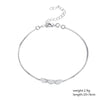 925 Stamp Silver Color Rhomb Chain Bracelet For Women Simple Geometry Friendship Bracelets Wedding Simple Jewelry Christmas