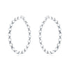 925 Stamp Silver Color Round Big 45MM Twisted Hoop Earrings For Women Wedding Engagement Party Charm Jewelry Christmas