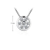 925 Stamp Silver Color Round Zircon Pendants And Necklaces For Women Wedding Party Retro Jewelry Birthday Gift
