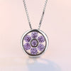 925 Stamp Silver Color Round Zircon Pendants And Necklaces For Women Wedding Party Retro Jewelry Birthday Gift
