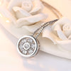 925 Stamp Silver Color Round Zircon Pendants And Necklaces For Women Wedding Party Retro Jewelry Birthday Gift