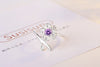925 Stamp Silver Color Sakura Adjustable Open Finger Rings For Women Girls Wedding Dorpshipping Anelli Fine Party Jewelry