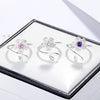 925 Stamp Silver Color Sakura Adjustable Open Finger Rings For Women Girls Wedding Dorpshipping Anelli Fine Party Jewelry