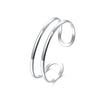 925 Stamp Silver Color Simple Line Cuff Bracelets For Women  Retro Bangles Wedding Party Jewelry Christmas Gift GaaBou