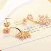 925 Stamp Silver Color Snowflake Zircon Korean Stud Earrings For Women Wedding Party  Jewelry 2022 Trend GaaBou
